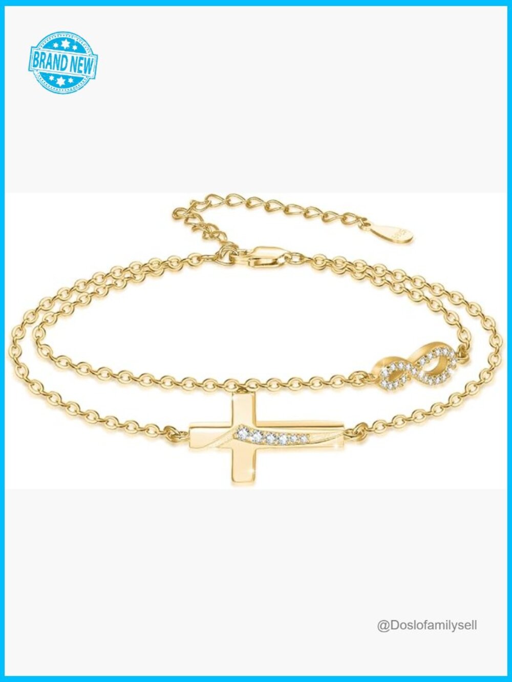 Sterling Silver Cross Infinity Bracelet Elegant Faith Jewelry Gift for Women